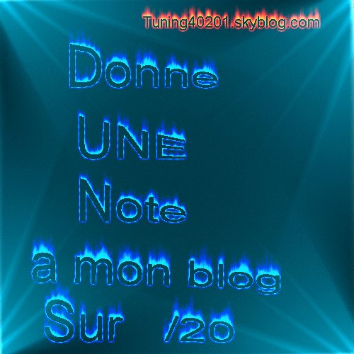 Donne une note a mon blog sur 20